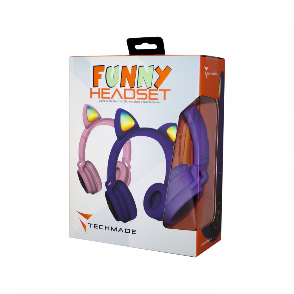 TECHMADE Funny cuffie senza filo Purple